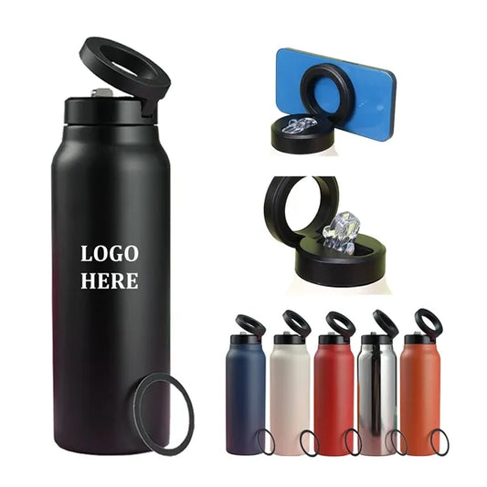 24 OZ Double Wall Stainless Steel Water Bottle With Magnetic