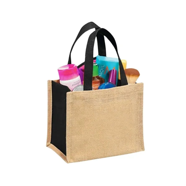 Two tone Burlap Bag Mini Size
