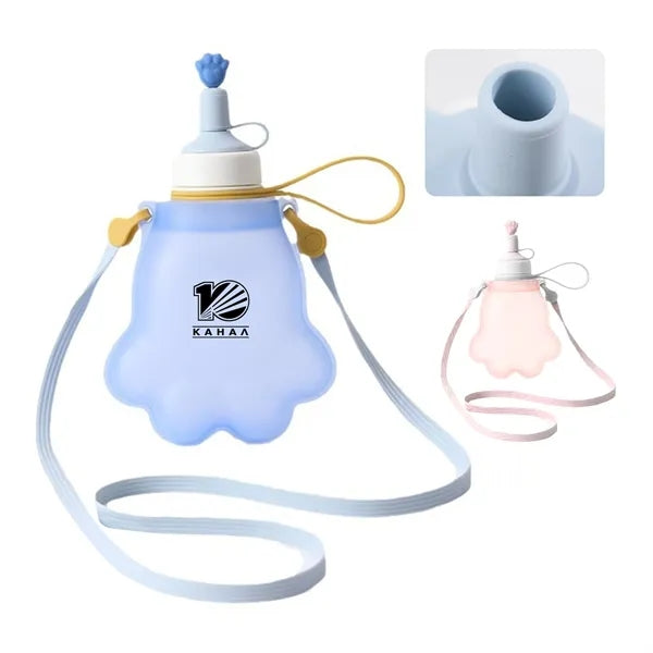 Ikv Baby Cat Water Bottle Kids Sippy Cup 2 in 1