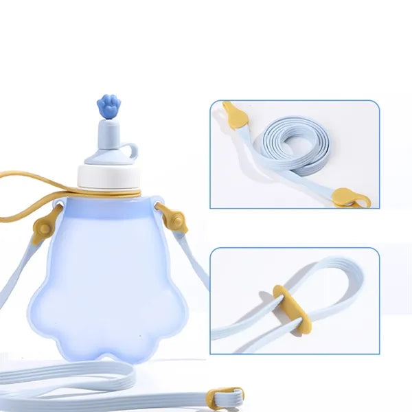 Ikv Baby Cat Water Bottle Kids Sippy Cup 2 in 1
