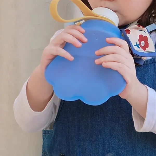 Ikv Baby Cat Water Bottle Kids Sippy Cup 2 in 1