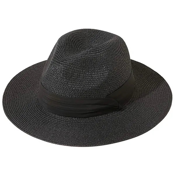 Women Wide Brim Straw Panama Roll up Hat