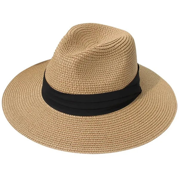 Women Wide Brim Straw Panama Roll up Hat