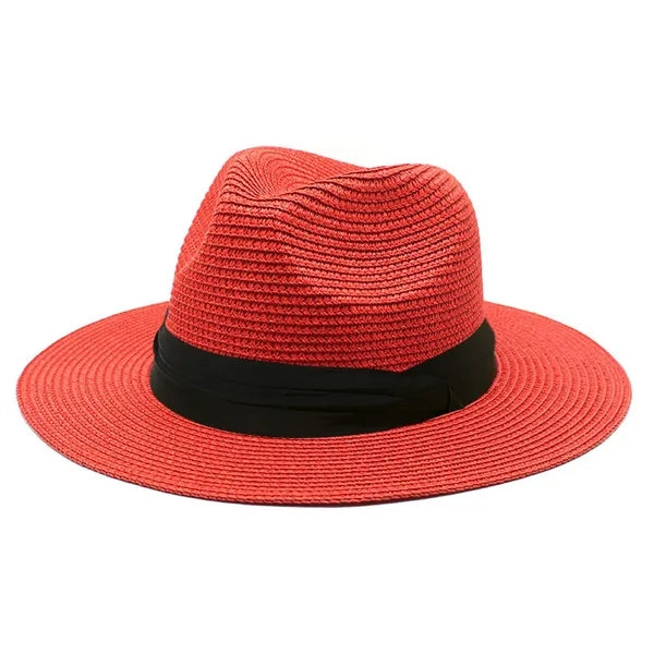 Women Wide Brim Straw Panama Roll up Hat