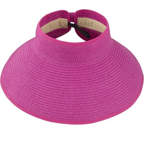 Wide Brim Roll up Straw Sun Hat