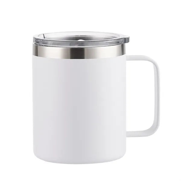 12oz Coffee Mug Tumbler with Lid and Handle