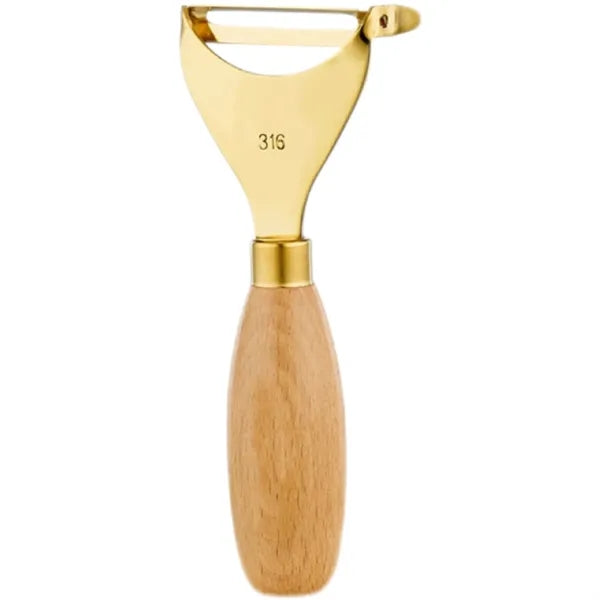Stainless Steel 316 Y-Shaped Peeler With Wooden Handle