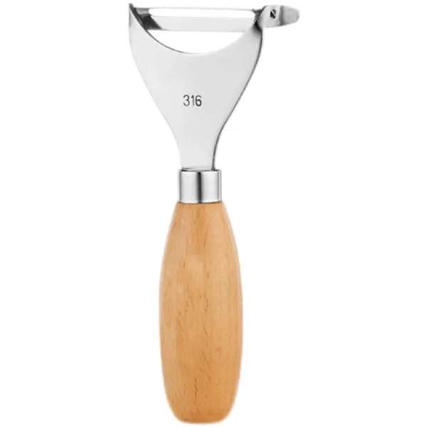 Stainless Steel 316 Y-Shaped Peeler With Wooden Handle