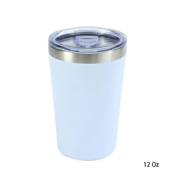 12 Oz Stainless Steel Tumbler With Spill-Proof Lid