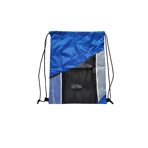 Tri - Color Polyester Drawstring With Gauze Bag
