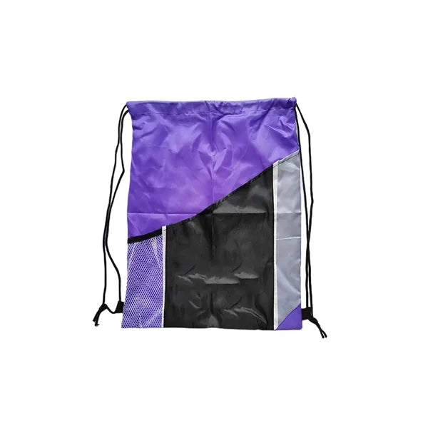 Tri - Color Polyester Drawstring With Gauze Bag