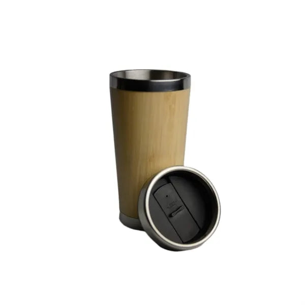 15 OZ Stainless Steel Bamboo Coffee Cup