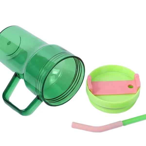 40 Oz Plastic Tumbler With Handle And Straw