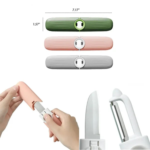 2-In-1 Fruit Knife Set With Peeler