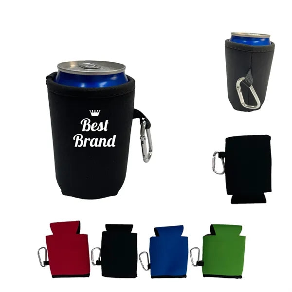 Neoprene Can Insulator With Carabiner
