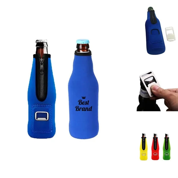 Neoprene Beer Insulator With Bottle Opener