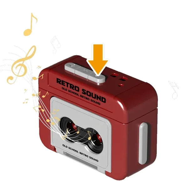 Retro Mini Wireless Speaker Recorder Tape Keychain