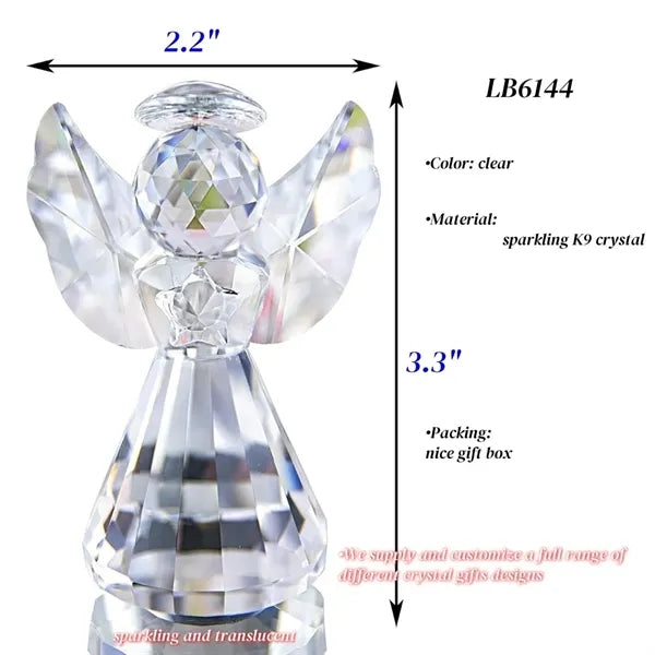 Crystal Angel Figurines Gifts for Christmas Hanging Decor