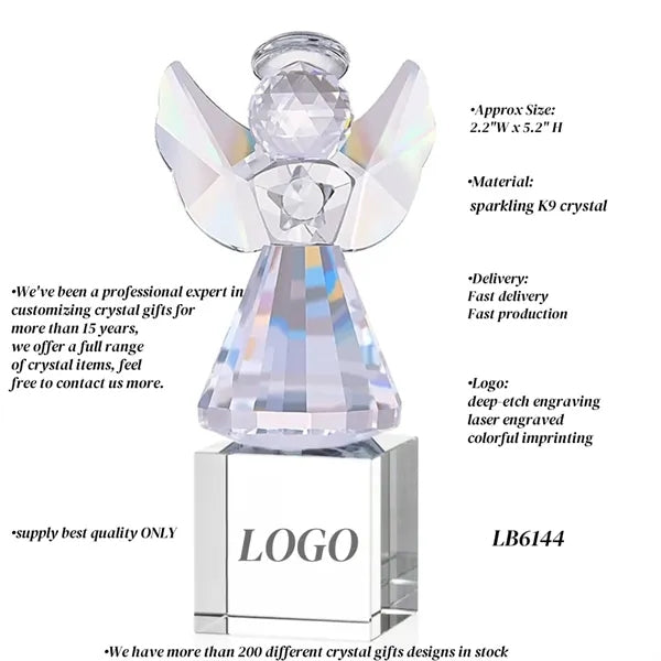 Crystal Angel Figurines Gifts for Christmas Hanging Decor
