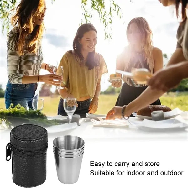 1oz Stainless Steel Cups Mini Set