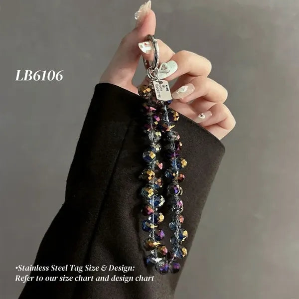 Anti Theft Crystal Beaded Phone Strap