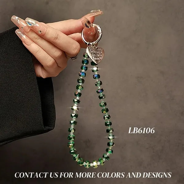 Anti Theft Crystal Beaded Phone Strap