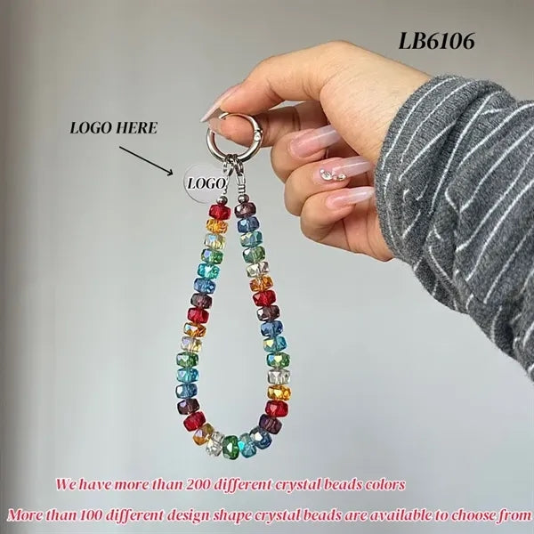 Anti Theft Crystal Beaded Phone Strap