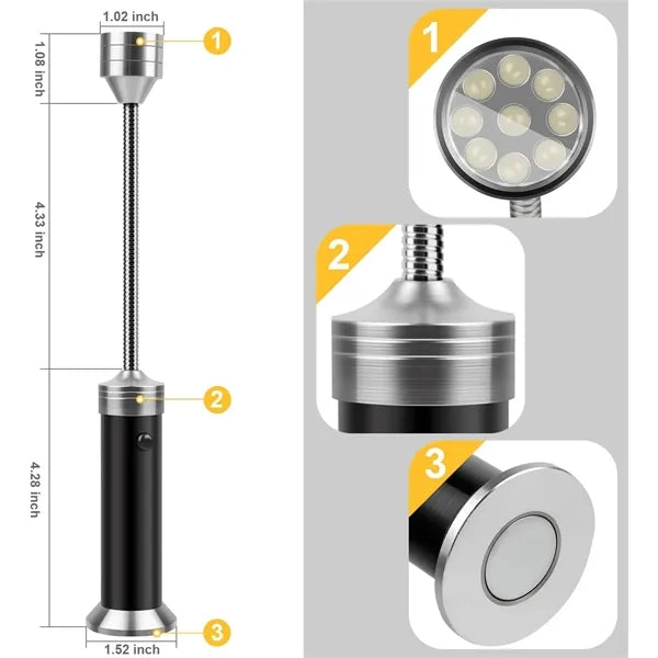 Magnetic Base 360 Degree Flexible Gooseneck LED Lights