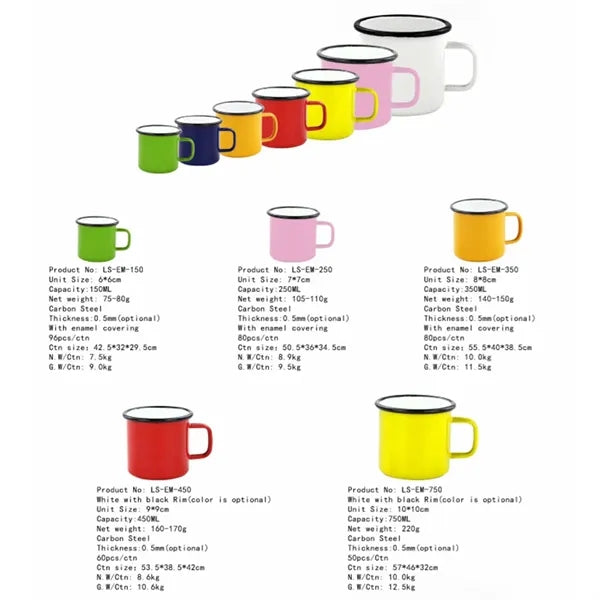 Printed Logo Enamel Mug