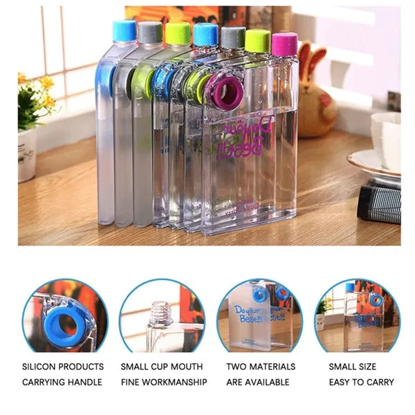 13oz A5 Portable Flat Water Bottle