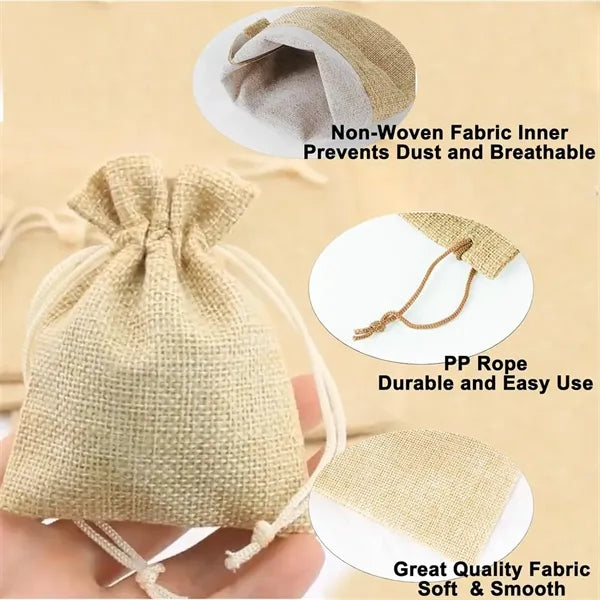 Burlap Gift Bags With Drawstring