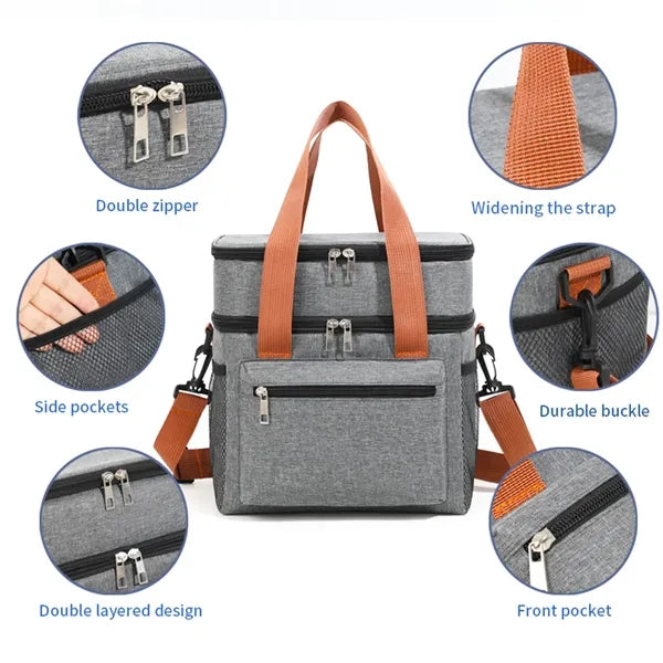 Double Deck Insulated Lunch Box
