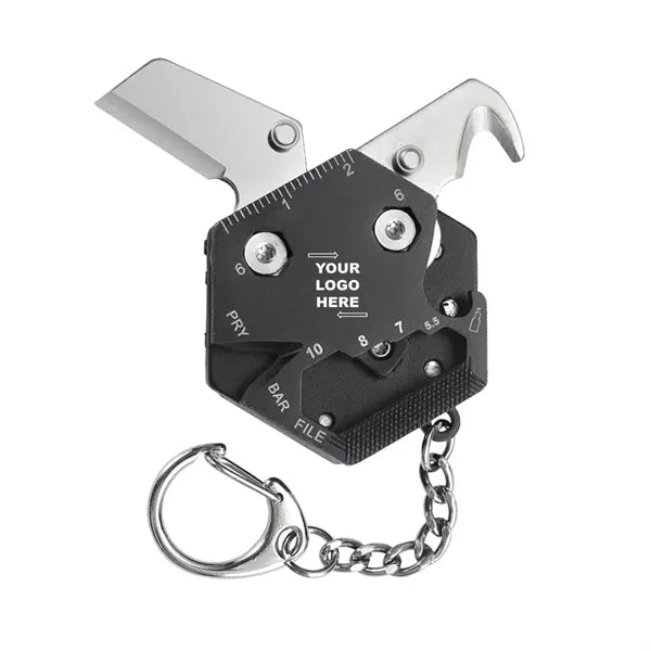 9-in-1 Hexagonal Survival Keychain Tool