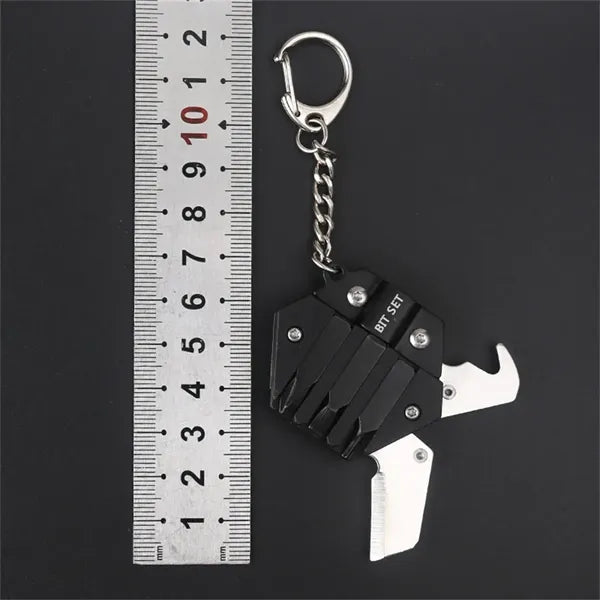 9-in-1 Hexagonal Survival Keychain Tool