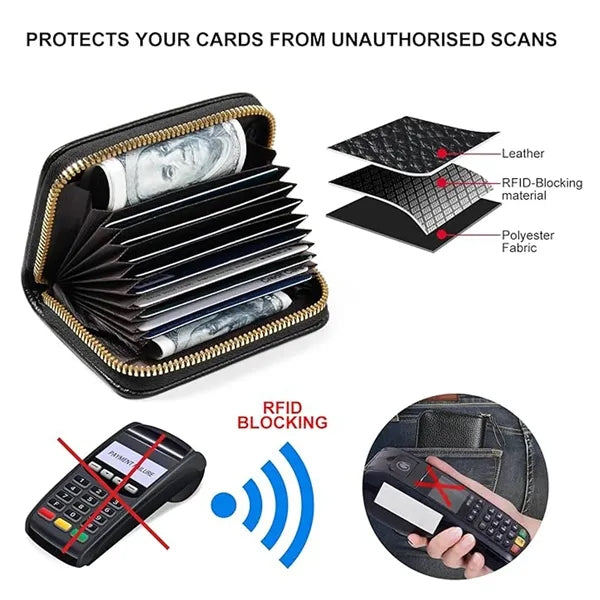 11 Slots RFID Credit Card Holder Wallet