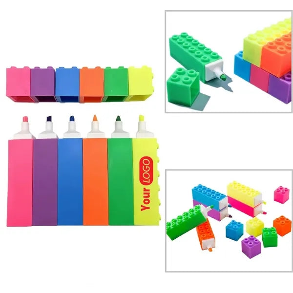 Block Shape Highlighter Colorful Marker