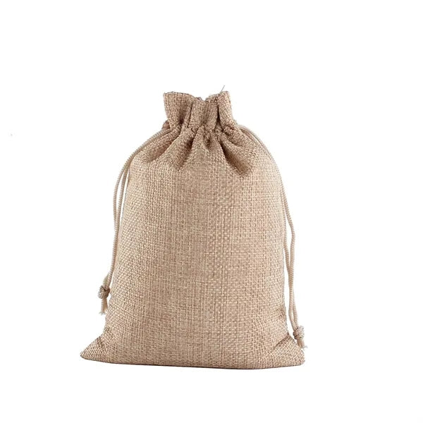 Hessian Linen Drawstring Bag