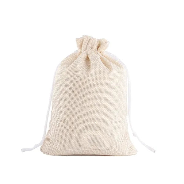 Hessian Linen Drawstring Bag