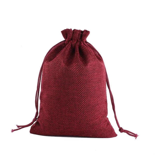 Hessian Linen Drawstring Bag