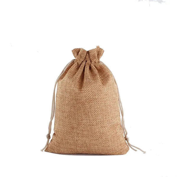Hessian Linen Drawstring Bag