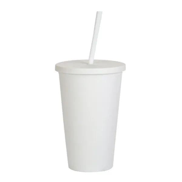16oz Cups with Lids and Straws