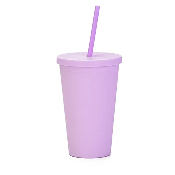 16oz Cups with Lids and Straws