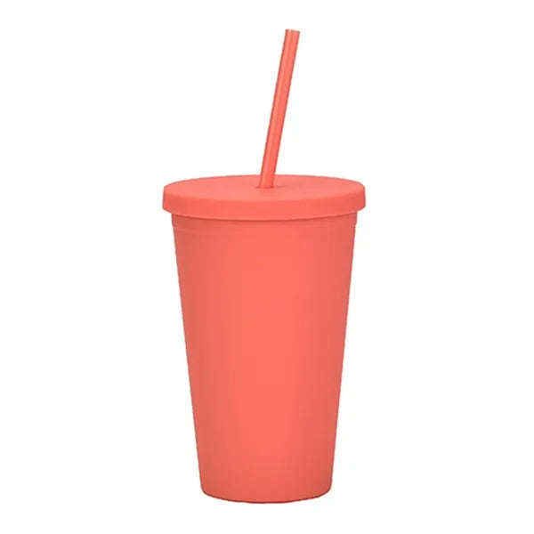16oz Cups with Lids and Straws