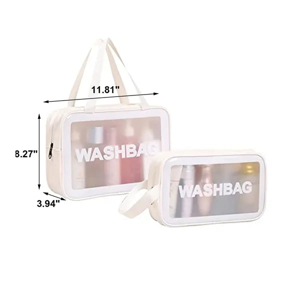2 Pieces Clear Makeup Bag