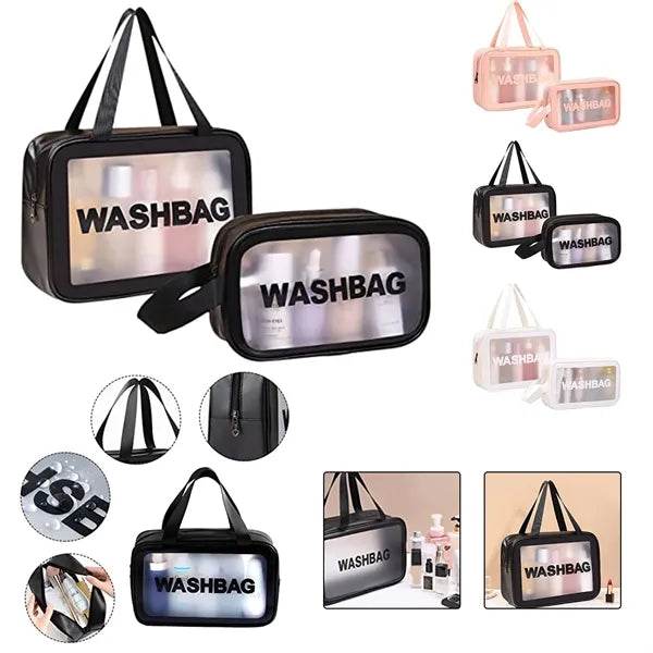 2 Pieces Clear Makeup Bag
