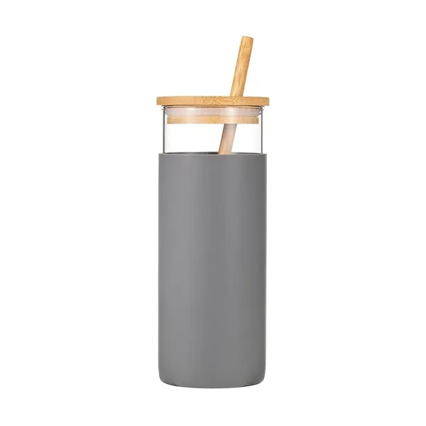 20oz Glass Tumbler with Bamboo Lid