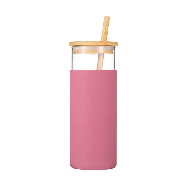20oz Glass Tumbler with Bamboo Lid