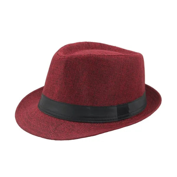 Straw Fedora Hat Panama Trilby Sun Cap