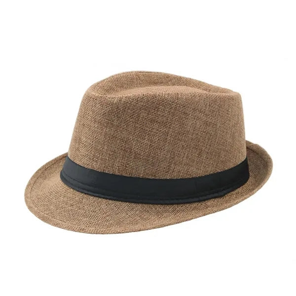 Straw Fedora Hat Panama Trilby Sun Cap