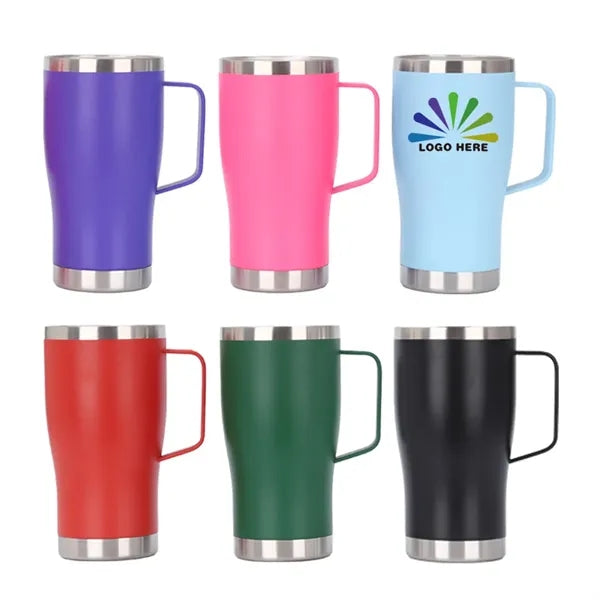 20oz Stainless Steel Insulated Travel Mug with Handle